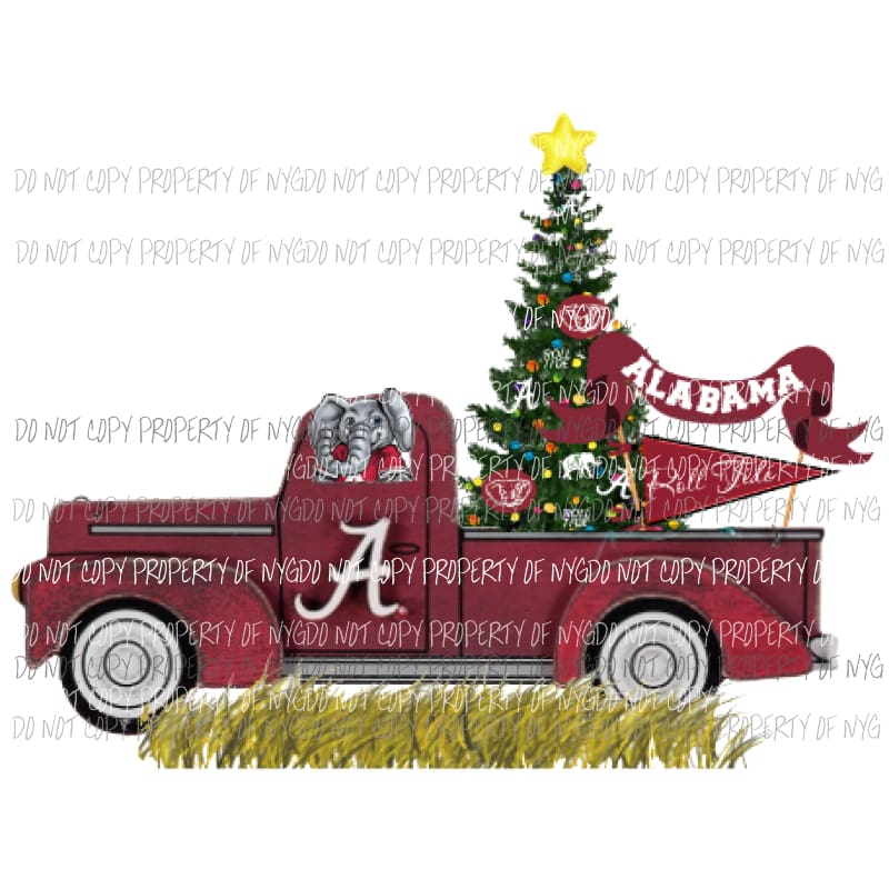 Alabama Truck - christmas Sublimation transfers Heat Transfer