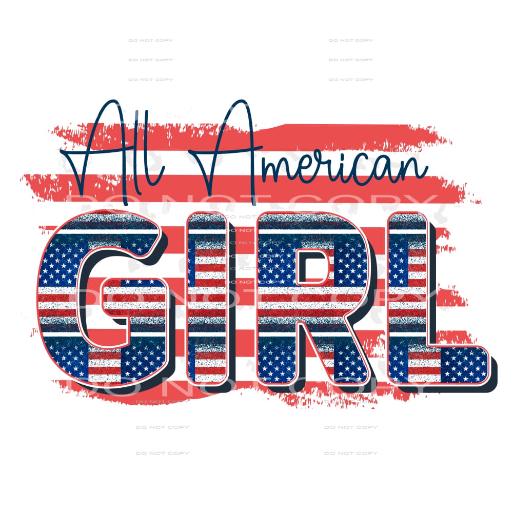 All American girl # 232 Sublimation transfers - Heat