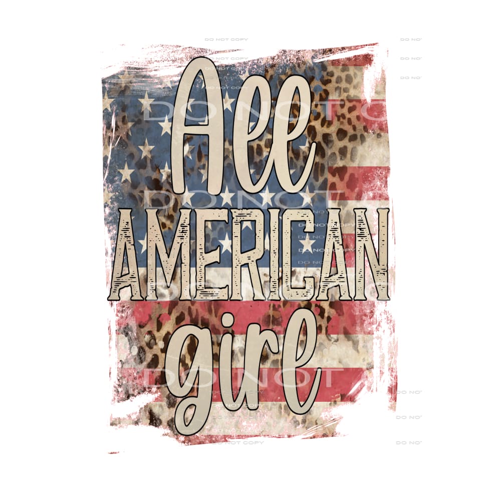 all american girl #4114 Sublimation transfers - Heat 