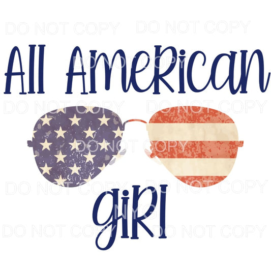 All American Girl USA Flag Aviator Glasses Sublimation 