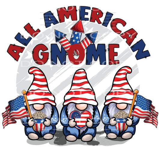 All American gnomes # 234 Sublimation transfers - Heat