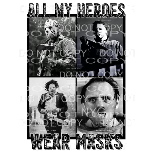 All My Hero Wear Mask Freddy Michael Myers Sublimation 