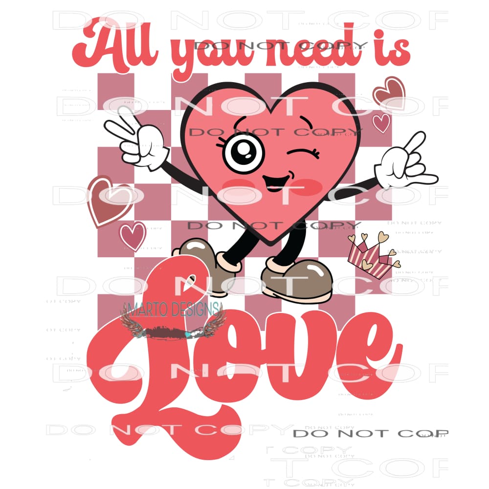All You Need Is Love #9094 Sublimation transfers - Heat