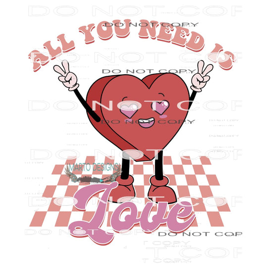 All You Need Is Love #9121 Sublimation transfers - Heat