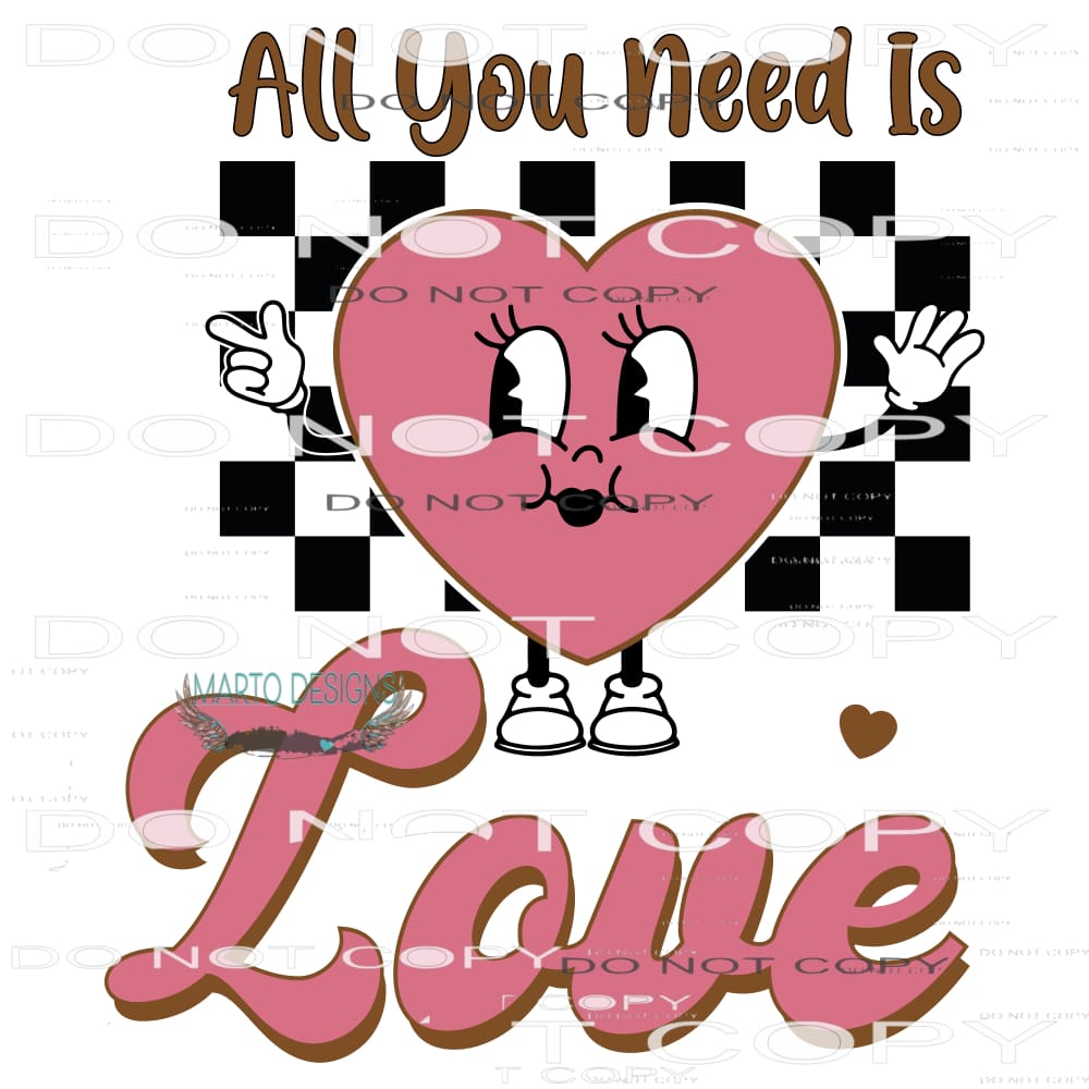 All You Need Is Love #9185 Sublimation transfers - Heat