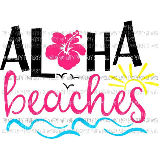 Aloha Beaches Sublimation transfers Heat Transfer