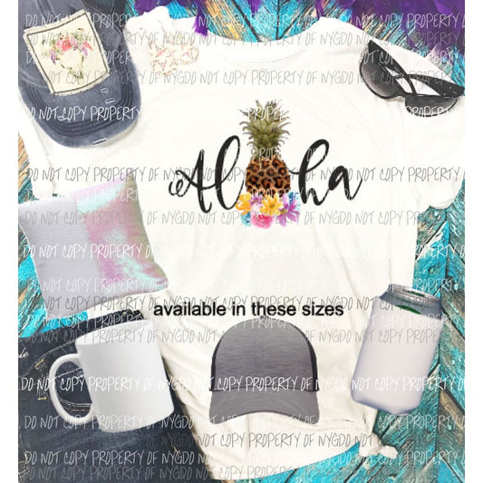 Aloha pineapple Sublimation transfers Heat Transfer
