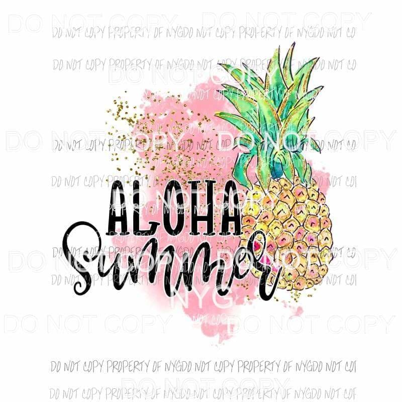 Aloha Summer Sublimation transfers Heat Transfer