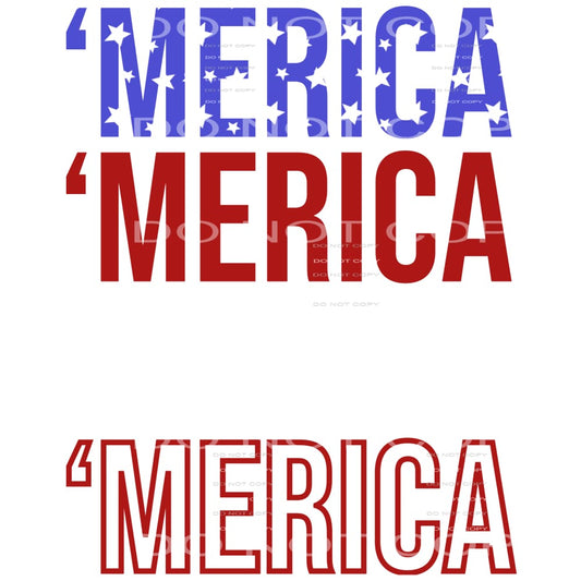 America #3586 Sublimation transfers - Heat Transfer Graphic