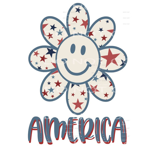 America flower face # 12015 Sublimation transfers - Heat 