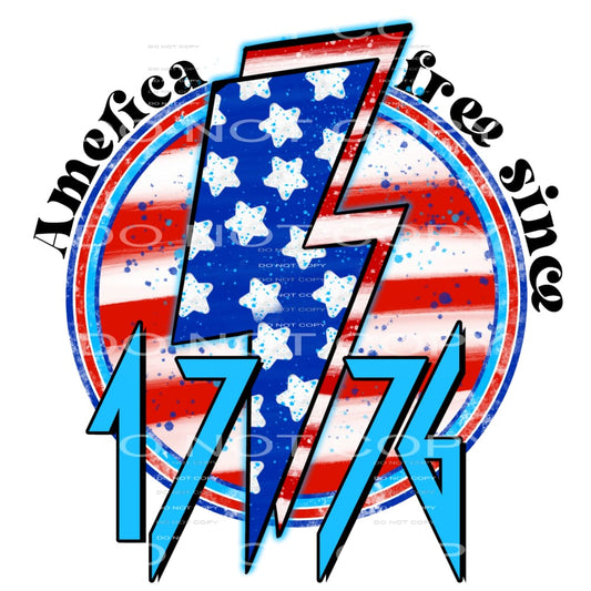 America free since 1776 #6412 Sublimation transfers - Heat 