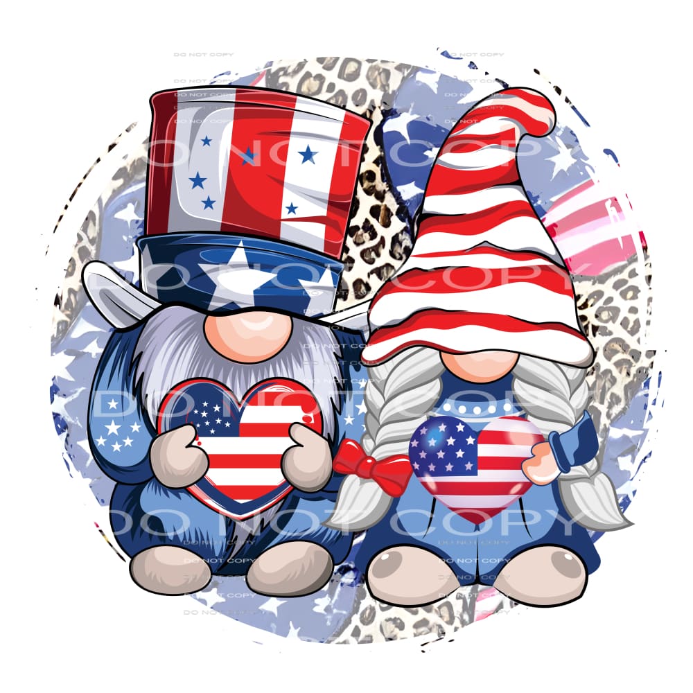 America leopard gnomes # 243 Sublimation transfers - Heat