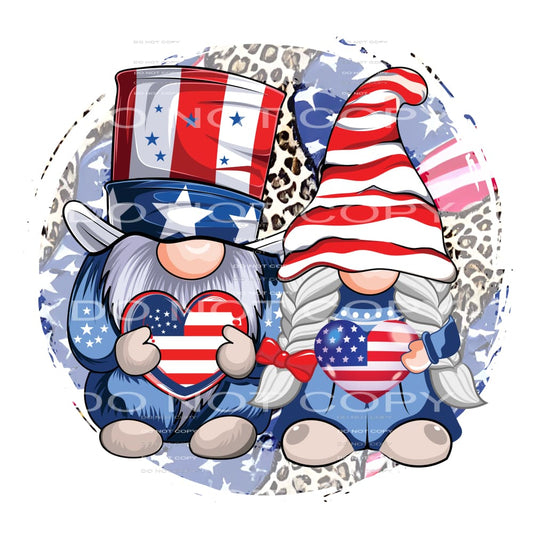 America leopard gnomes # 243 Sublimation transfers - Heat
