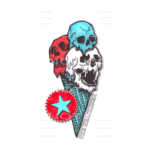 America Skulls #5726 Sublimation transfers - Heat Transfer