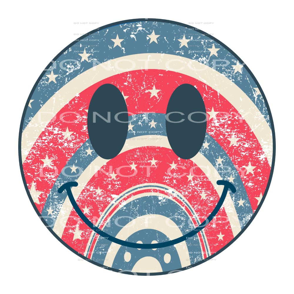 America Smiley #5316 Sublimation transfers - Heat Transfer
