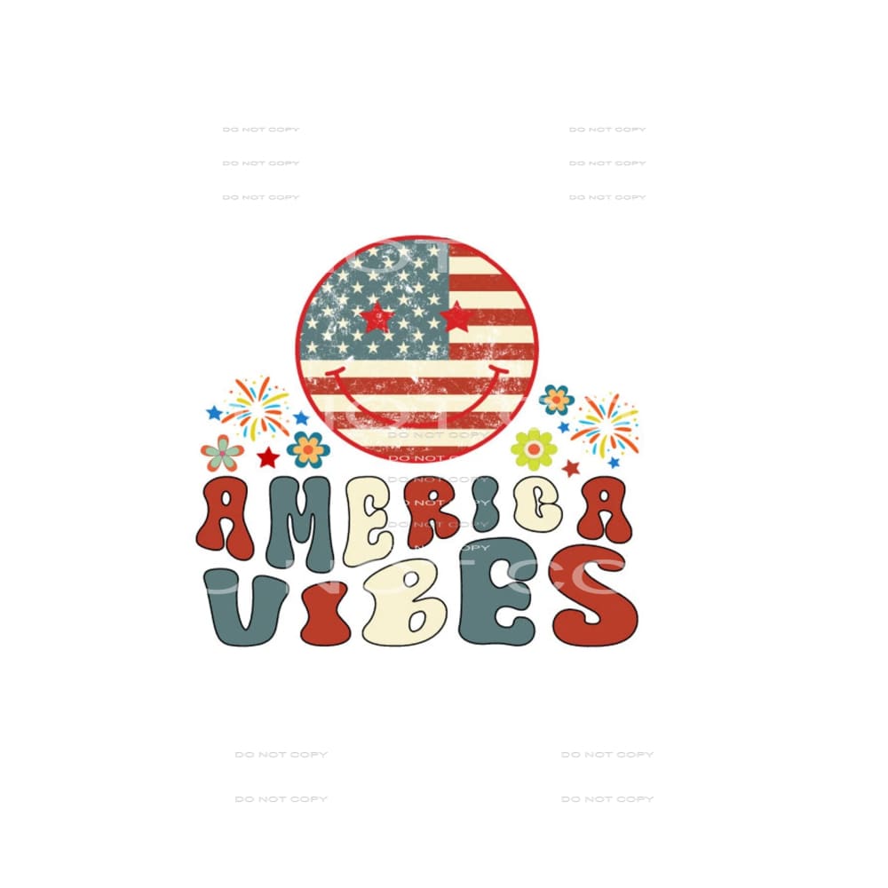 America vibes #6949 Sublimation transfers - Heat Transfer