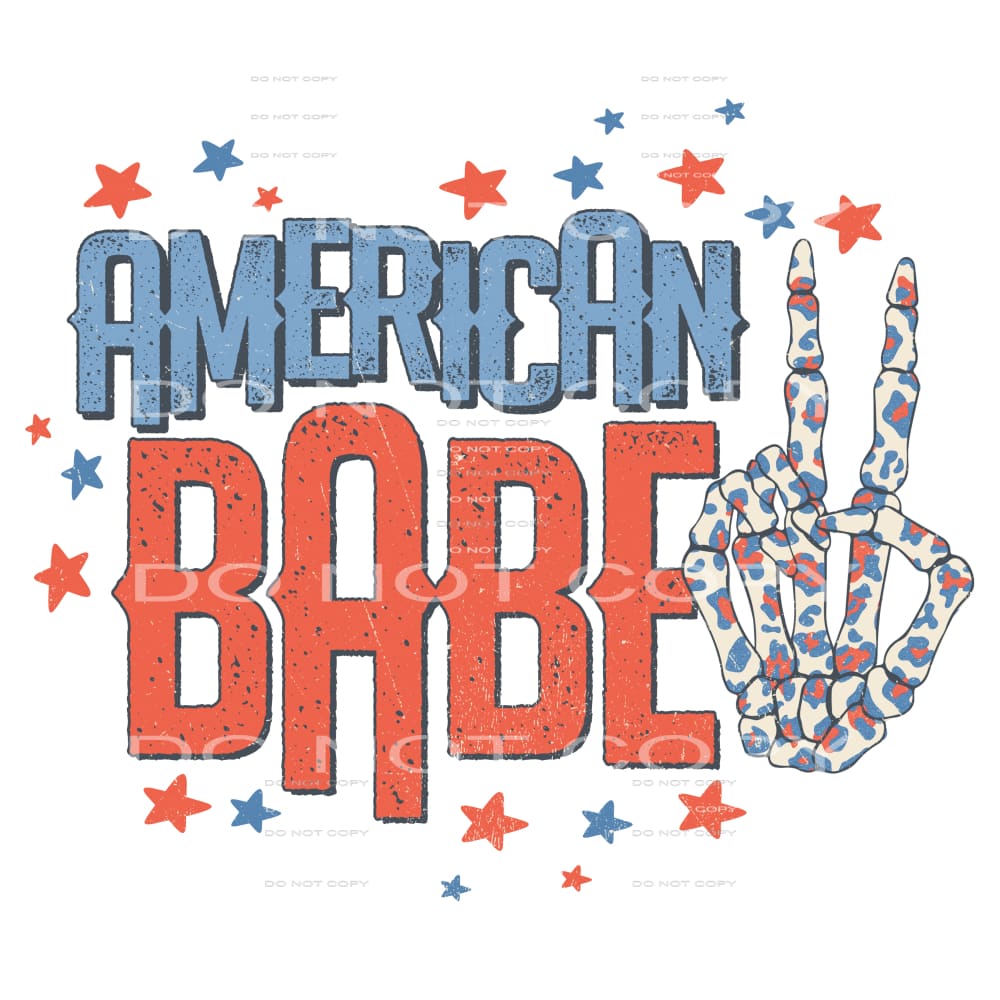 American babe #6748 Sublimation transfers - Heat Transfer