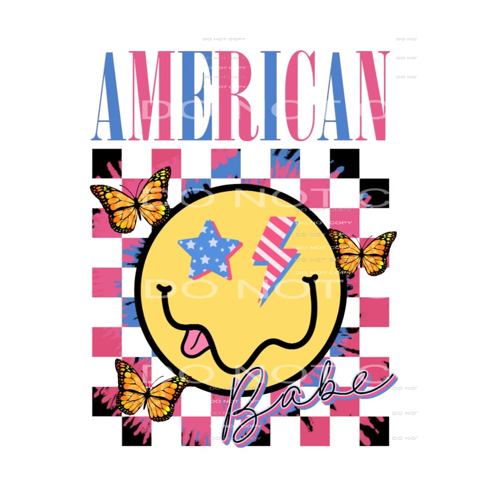 American Babe Smiley #4622 Sublimation transfers - Heat