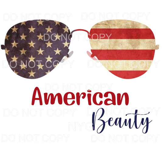 American Beauty Flag Aviator Glasses Sublimation transfers -