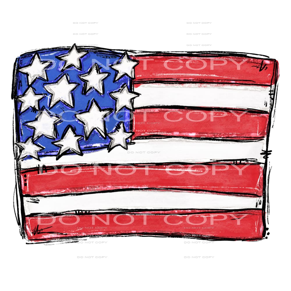 American flag #6680 Sublimation transfers - Heat Transfer