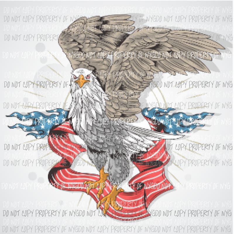 American Flag Eagle Sublimation transfers Heat Transfer
