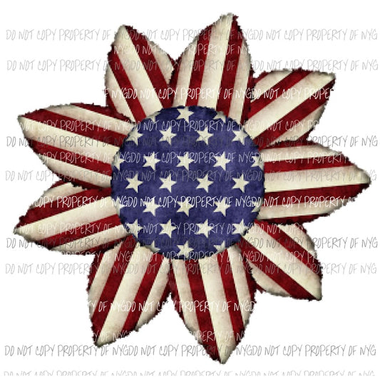 American flower Sublimation transfers Heat Transfer
