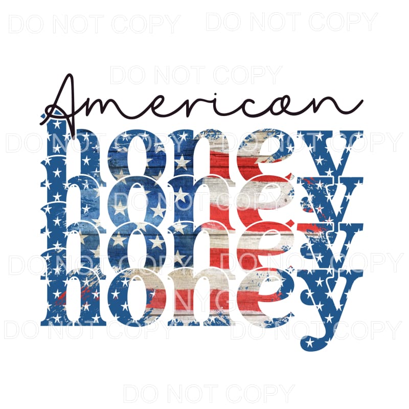 American Honey Grunge Flag Sublimation transfers - Heat 