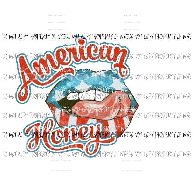 American Honey Sublimation transfers Heat Transfer