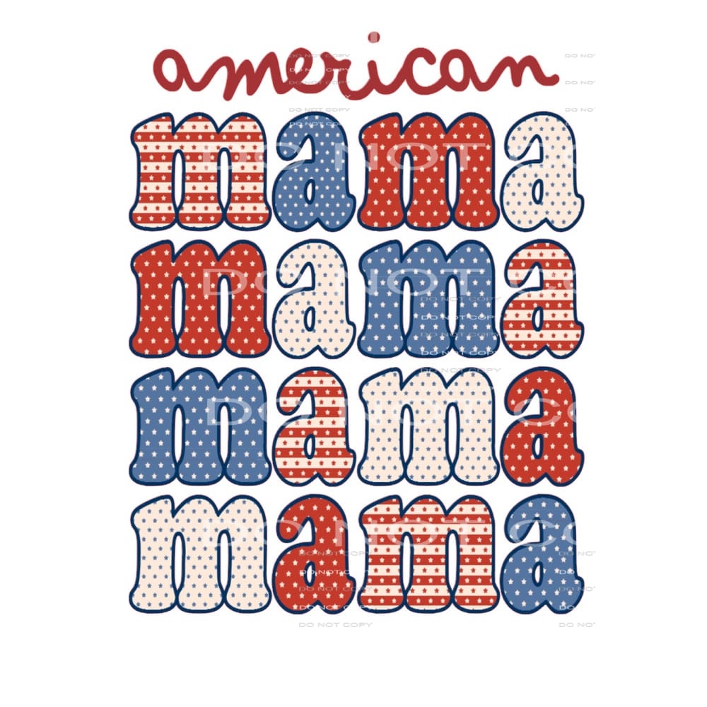 American Mama #5353 Sublimation transfers - Heat Transfer