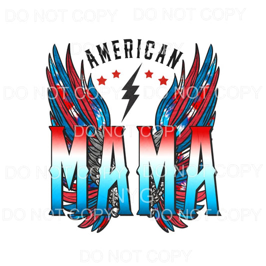 American Mama Wings Sublimation transfers - Heat Transfer