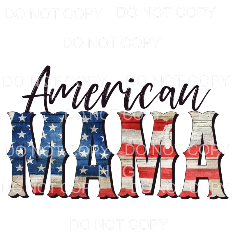 American Mama Wood Grunge Sublimation transfers - Heat 