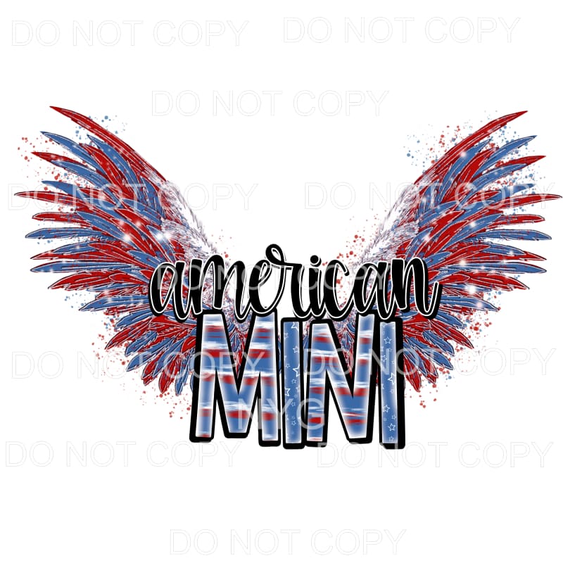 American Mini Stars Stripes Wings 4th of July USA America 
