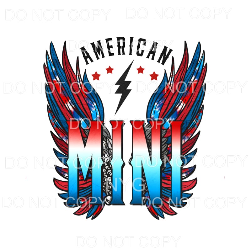 American mini Wings Sublimation transfers - Heat Transfer