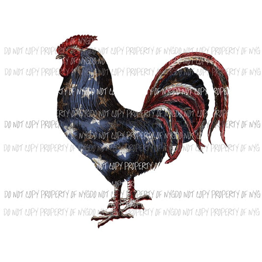 American Rooster Sublimation transfers Heat Transfer