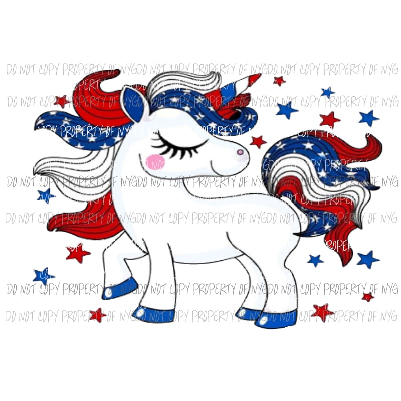 Americorn unicorn Sublimation transfers Heat Transfer
