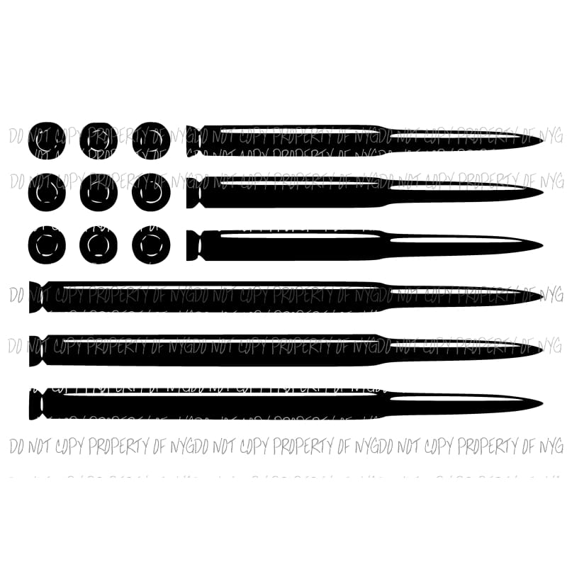 Ammo Flag #1 black Sublimation transfers Heat Transfer