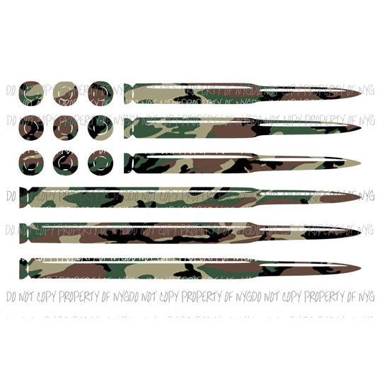 Ammo Flag #2 camo Sublimation transfers Heat Transfer