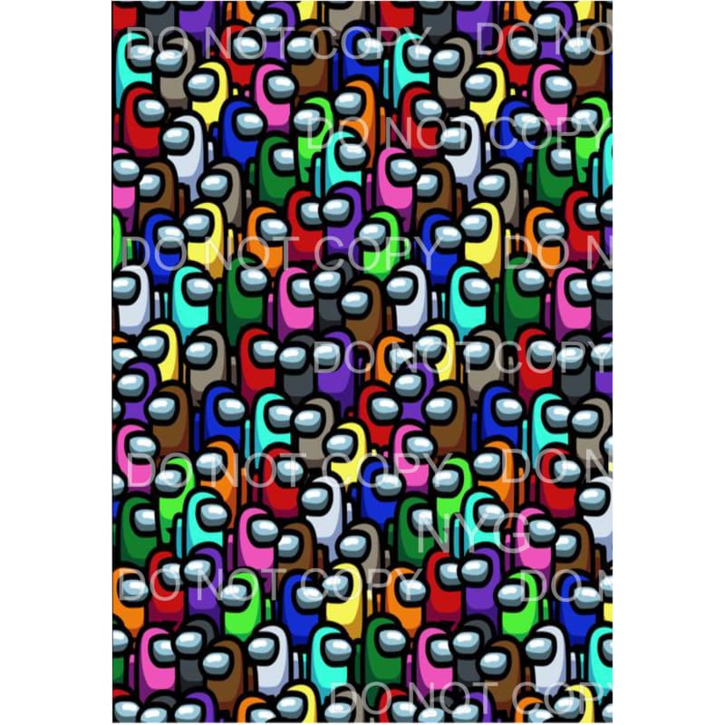 Among Us Sheet #1 Sublimation transfers - 13 x 9 inches - 