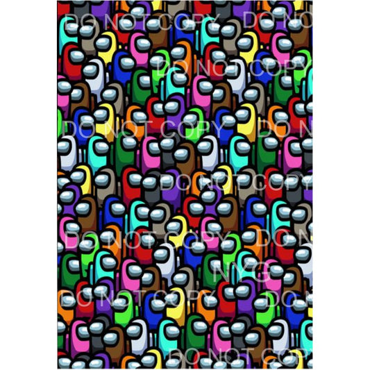 Among Us Sheet #1 Sublimation transfers - 13 x 9 inches - 