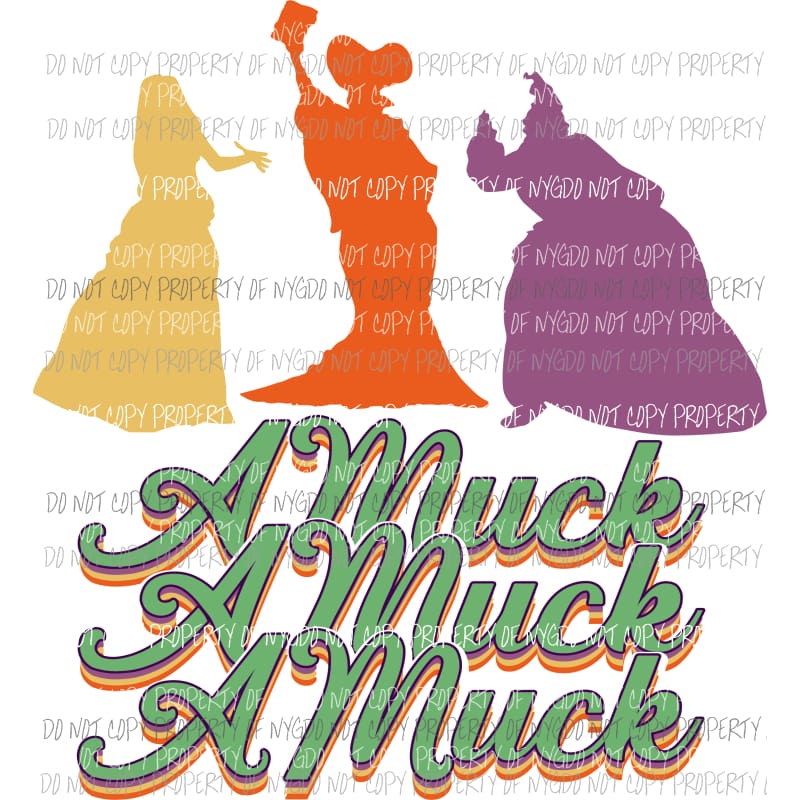 Amuck hocus pocus 1 Sublimation transfers Heat Transfer