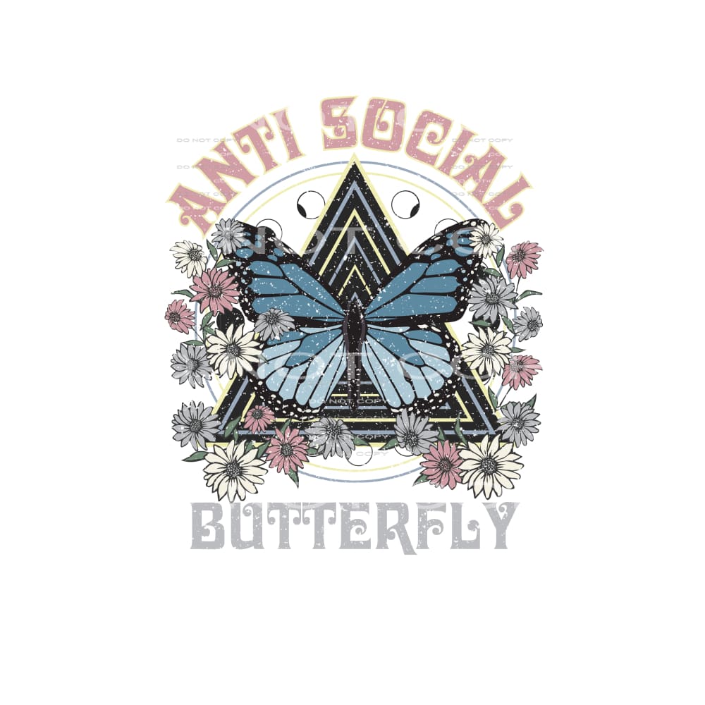 Anti-social Butterfly #4880 Sublimation transfers - Heat