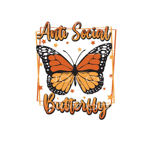Anti-Social Butterfly #4955 Sublimation transfers - Heat