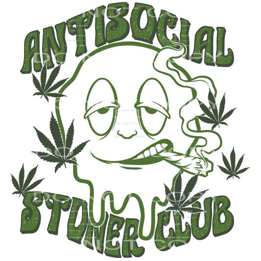 Antisocial Stoner Club #4579 Sublimation transfers - Heat