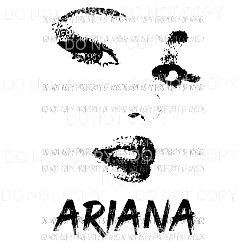 Ariana Grande Sublimation transfers Heat Transfer