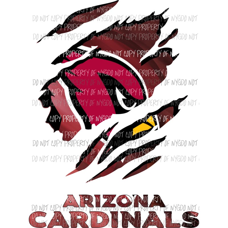 Arizona Cardinals ripped design Sublimation transfers Heat Transfer
