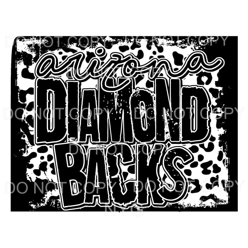 Arizona Diamond Backs Baseball Black Leopard Sublimation 
