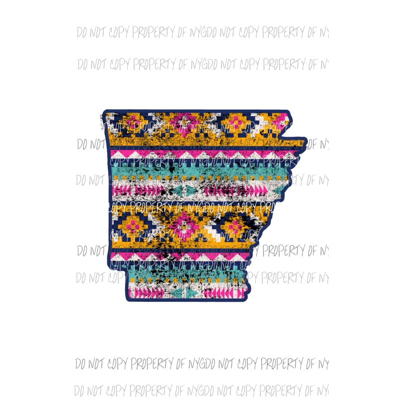 Arkansas Aztec State Sublimation transfers Heat Transfer