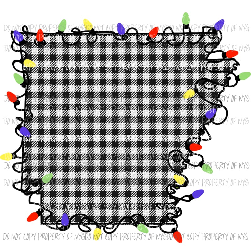 arkansas bw plaid lights Sublimation transfers Heat Transfer