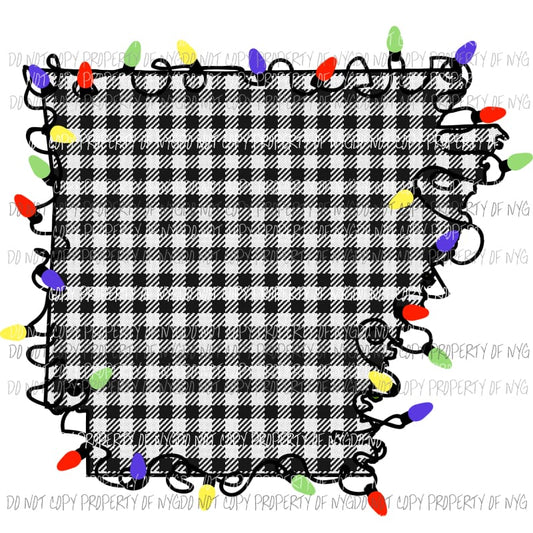 arkansas bw plaid lights Sublimation transfers Heat Transfer