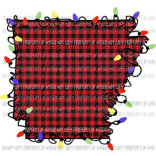 arkansas red plaid lights Sublimation transfers Heat Transfer